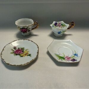 Miniature Floral Teacup and Saucer Sets